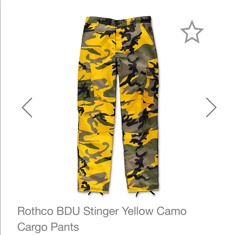 Rothco BDU Stinger Yellow Camo Cargo Pants